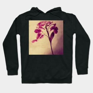 Pink Silk Fabric Flowers Hoodie